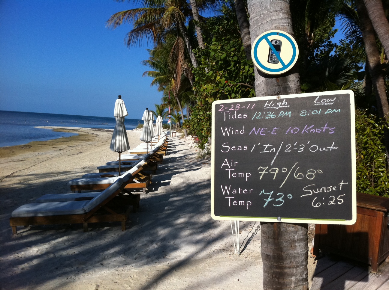 Weather report from Little Palm Island Resort 