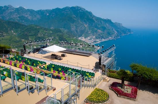 Outdoor concert stage in Ravello 